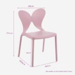 Ghế cà phê lưng nhựa hình cánh bướm DM25011