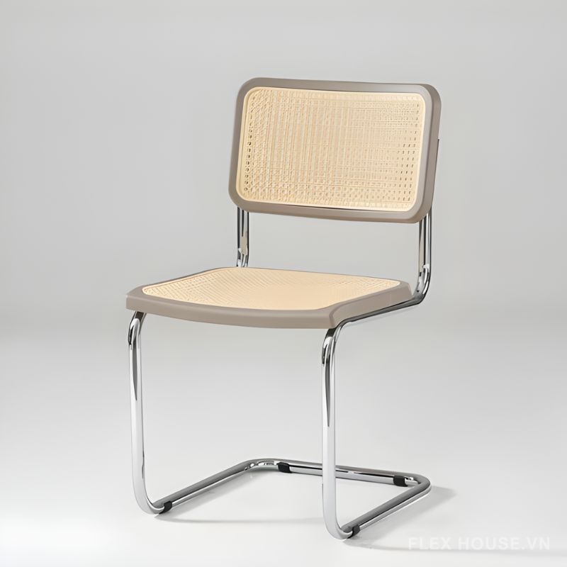 Ghế cà phê chân quỳ mây nhân tạo DM24077