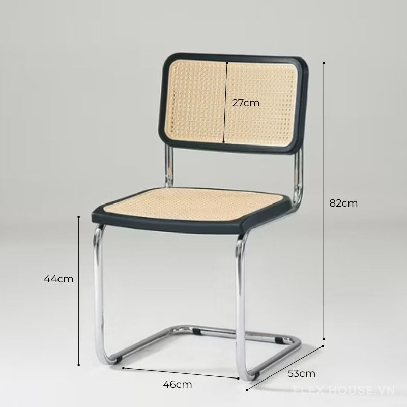 Ghế cà phê chân quỳ mây nhân tạo DM24077