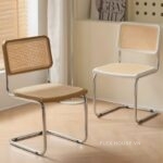 Ghế cà phê chân quỳ mây nhân tạo DM24077