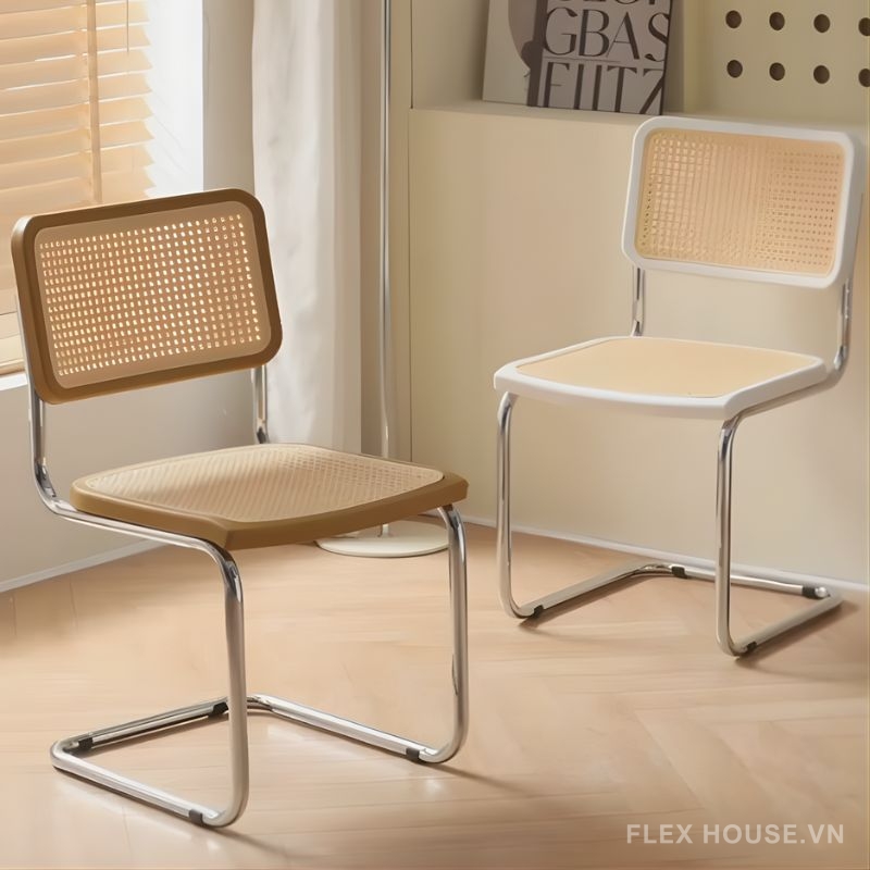 Ghế cà phê chân quỳ mây nhân tạo DM24077 