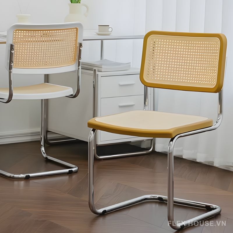 Ghế cà phê chân quỳ mây nhân tạo DM24077 