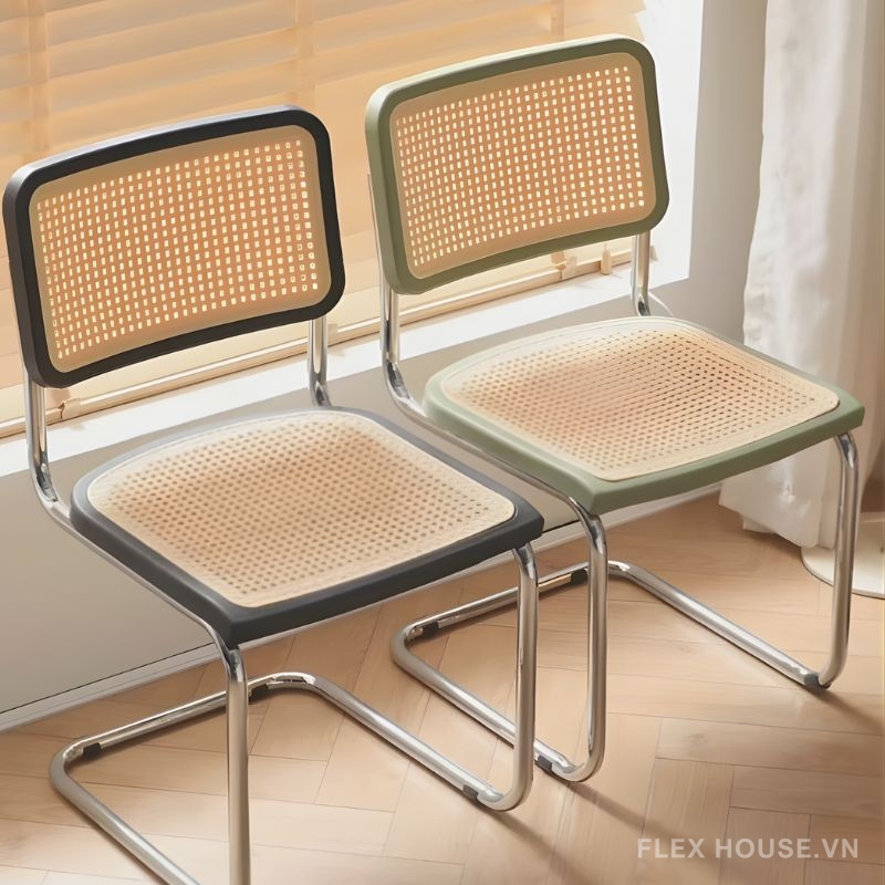 Ghế cà phê chân quỳ mây nhân tạo DM24077 