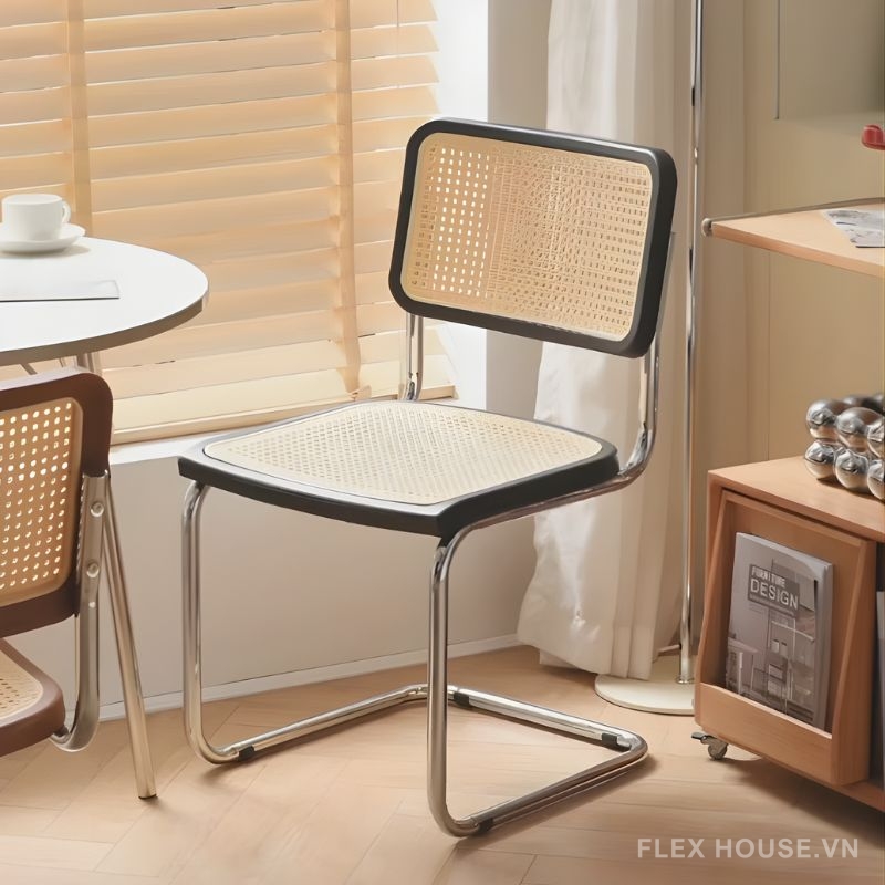 Ghế cà phê chân quỳ mây nhân tạo DM24077 