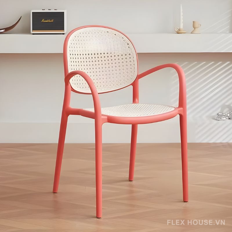 Ghế cà phê mây nhựa hiện đại DM24133 5 Ghế cà phê mây nhựa hiện đại DM24133