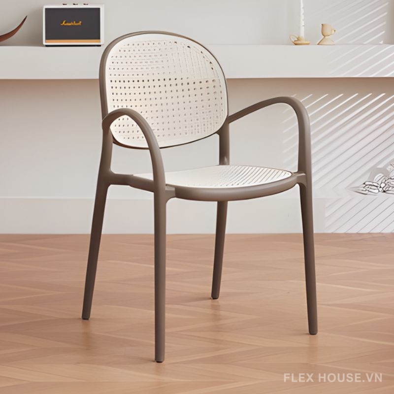 Ghế cà phê mây nhựa hiện đại DM24133 3 Ghế cà phê mây nhựa hiện đại DM24133