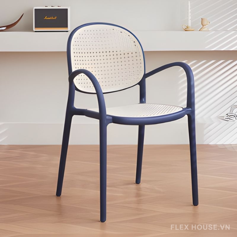 Ghế cà phê mây nhựa hiện đại DM24133 1 Ghế cà phê mây nhựa hiện đại DM24133 2