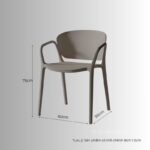 Ghế cà phê tựa lưng nhựa đúc nguyên khối DM25003