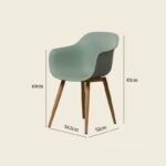 Ghế cafe kim loại tựa lưng nhựa 3048A