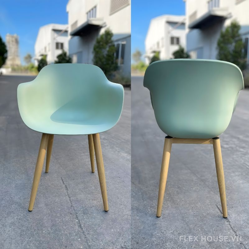 Ghế cafe kim loại tựa lưng nhựa cao cấp ST3048A 3