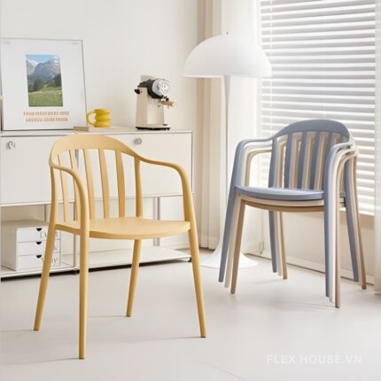 Ghế cafe tựa lưng nhựa tối giản DM25004