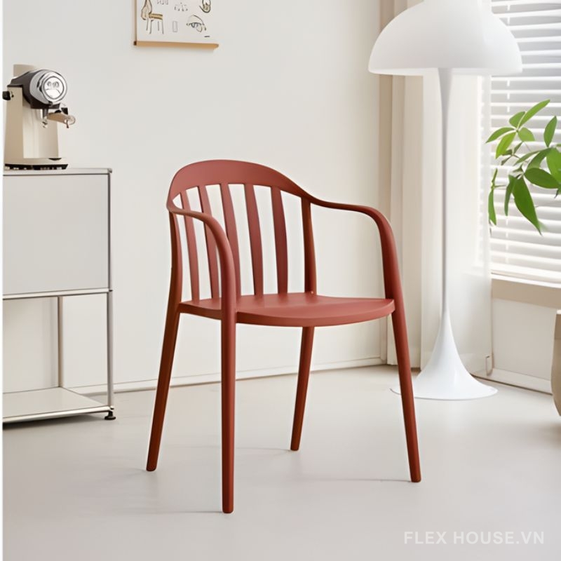 Ghế cafe tựa lưng nhựa tối giản DM25004