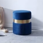 Ghế đôn trang trí Hera vải nhung phòng khách DM24192