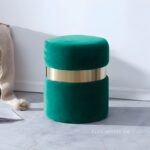 Ghế đôn trang trí Hera vải nhung phòng khách DM24192