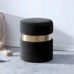 Ghế đôn trang trí Hera vải nhung phòng khách DM24192