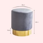 Ghế đôn trang trí Ottoman vải nhung phòng khách DM24190