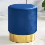 Ghế đôn trang trí Ottoman vải nhung phòng khách DM24190