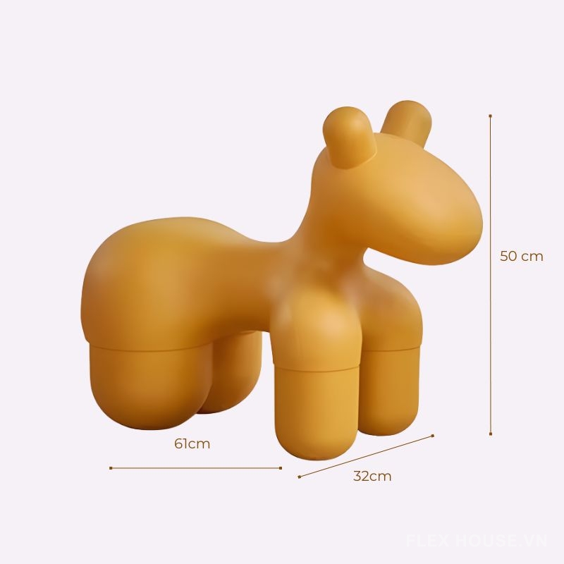 Ghế đôn trang trí hình ngựa Pony đáng yêu DM24177