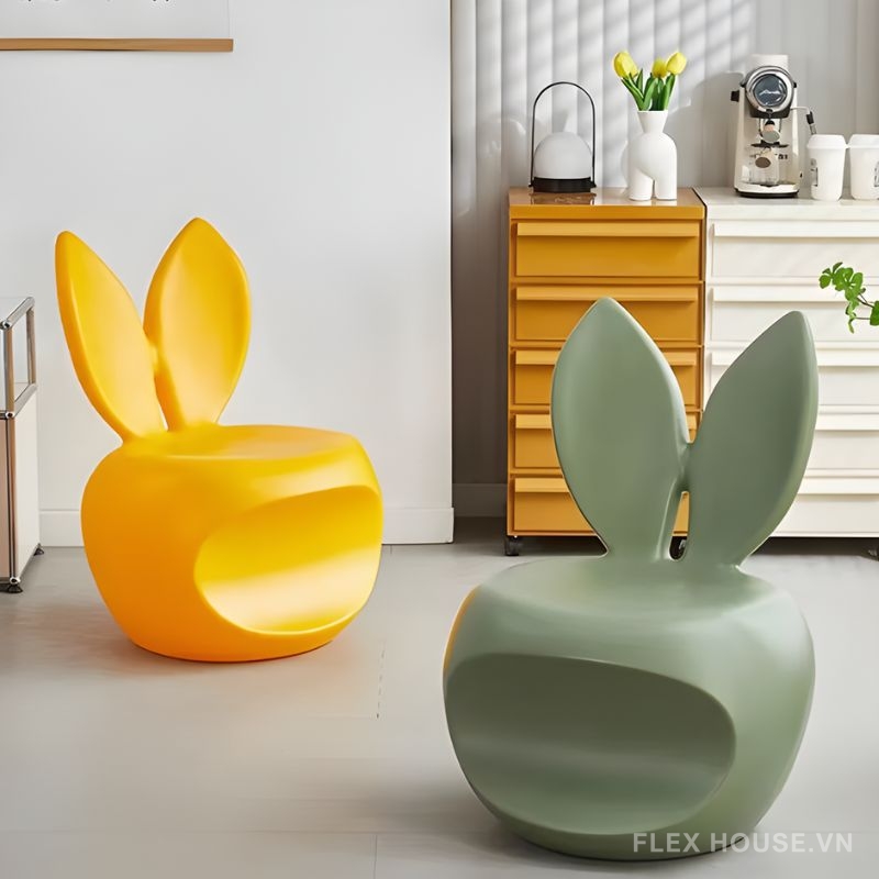 Ghế đôn trang trí hình thỏ dễ thương DM24186 4 Ghế đôn trang trí hình thỏ dễ thương DM24186
