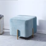 Ghế đôn vuông bọc nhung sang trọng DM24191