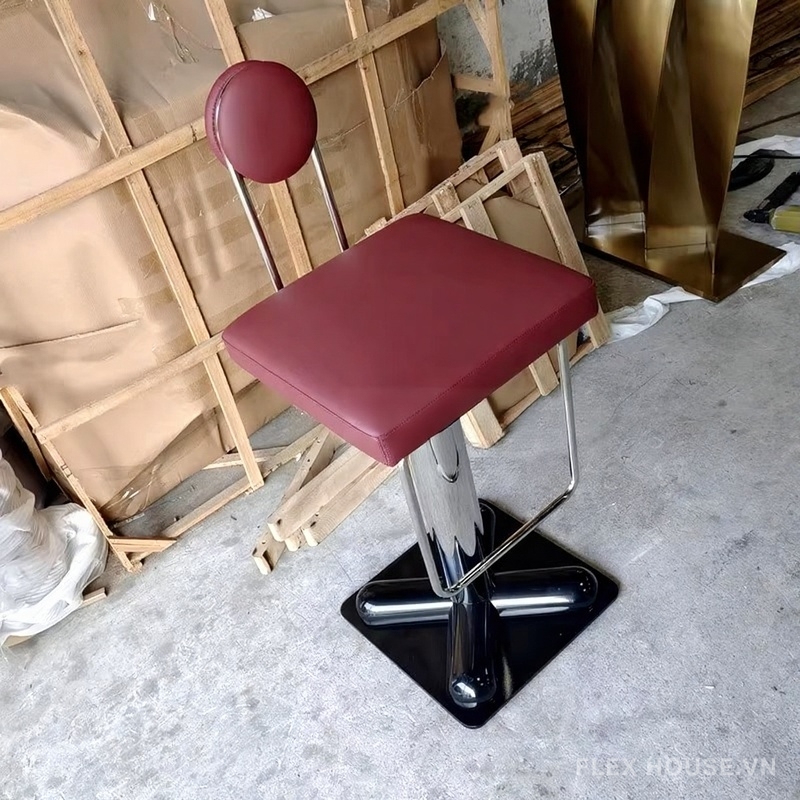 Ghế quầy bar khung thép không gỉ sang trọng cao cấp BY003 11