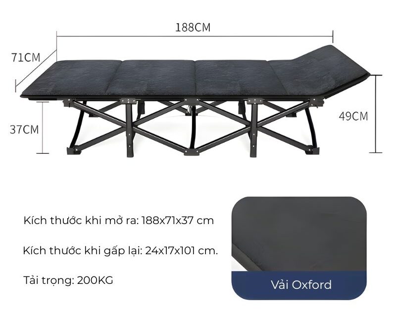 Giường xếp nghỉ trưa văn phòng gấp gọn tiện lợi YL7056