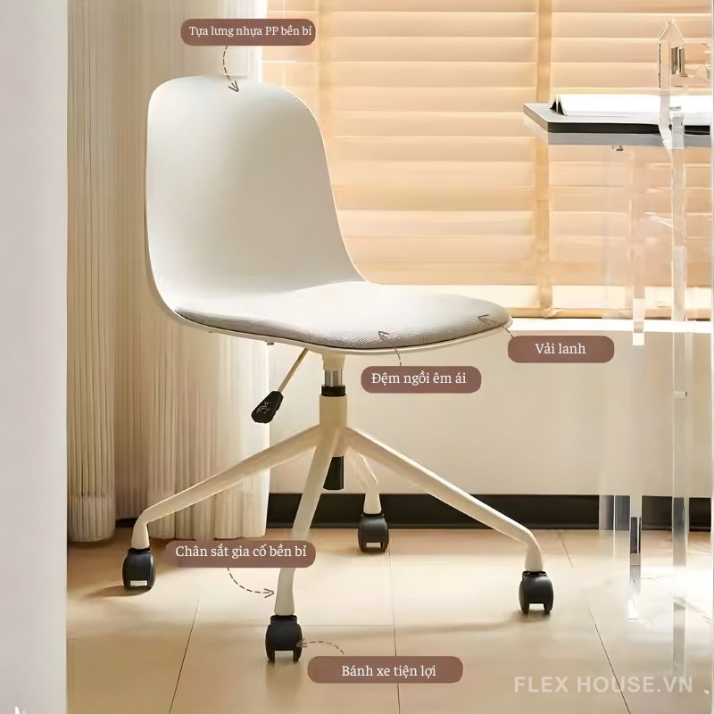 Ghế xoay văn phòng có bánh xe tiện lợi DM25037S