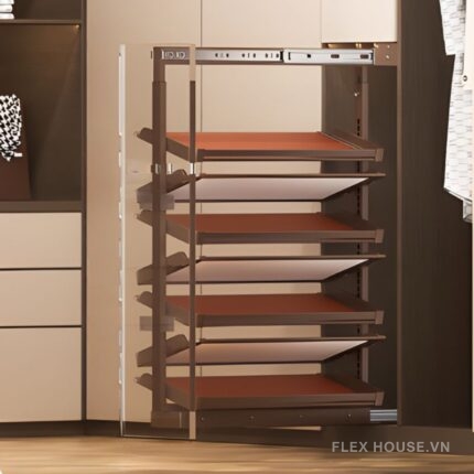 Giá để giày 2 chiều 7 tầng cho tủ có kích thước hẹp YHF2502