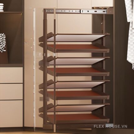 Giá để giày 2 chiều 8 tầng dưới cầu thang tiện lợi YHF2503