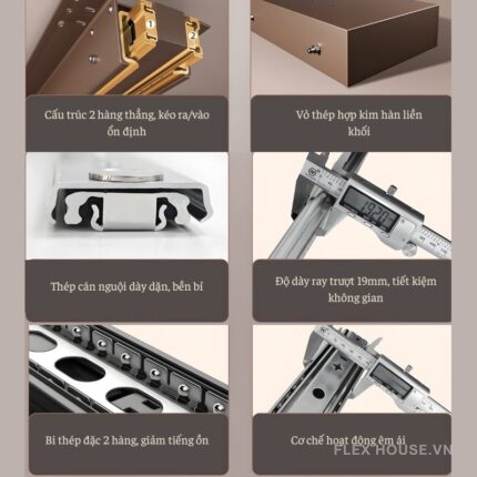 Giá để giày âm tủ 2 chiều gắn cánh 4 tầng YHF2499