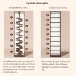 Giá để giày âm tủ 2 chiều gắn cánh 4 tầng YHF2499