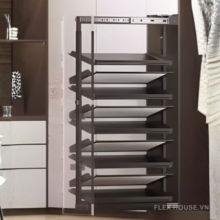 Giá để giày âm tủ độc lập 2 chiều 9 tầng cho tủ YHF2504