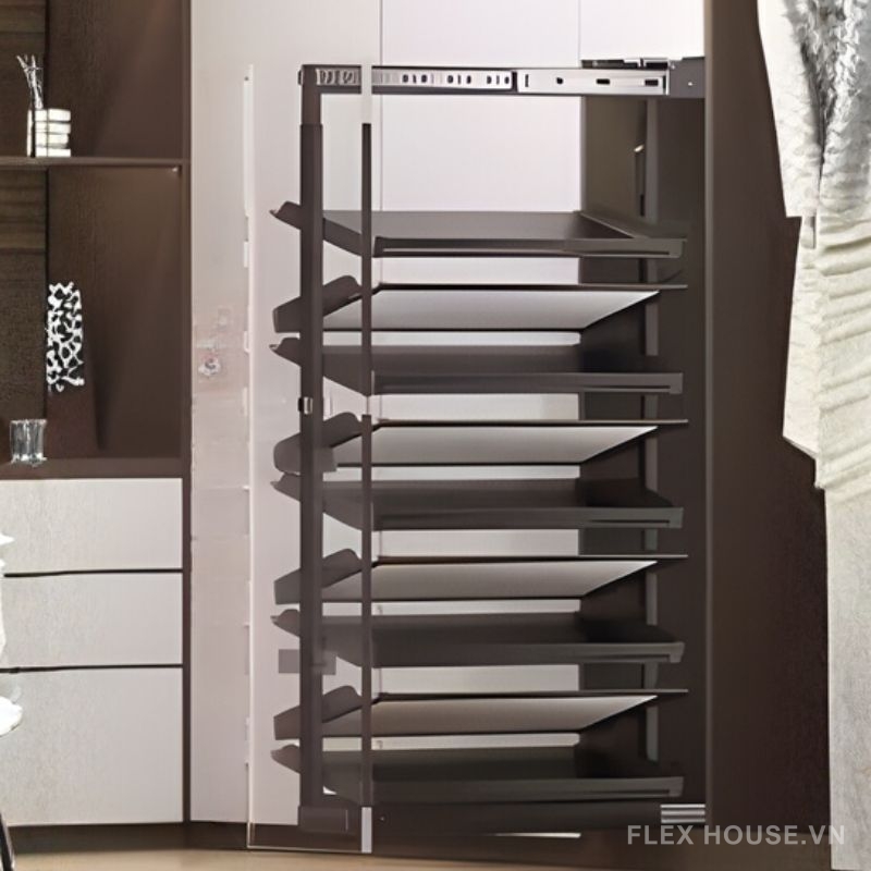 Giá để giày âm tủ độc lập 2 chiều 9 tầng cho tủ YHF2504 (3) Giá để giày âm tủ độc lập 2 chiều 9 tầng cho tủ YHF2504