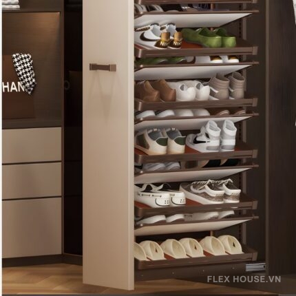 Giá để giày âm tủ gắn cánh điều chỉnh linh hoạt YHF2505