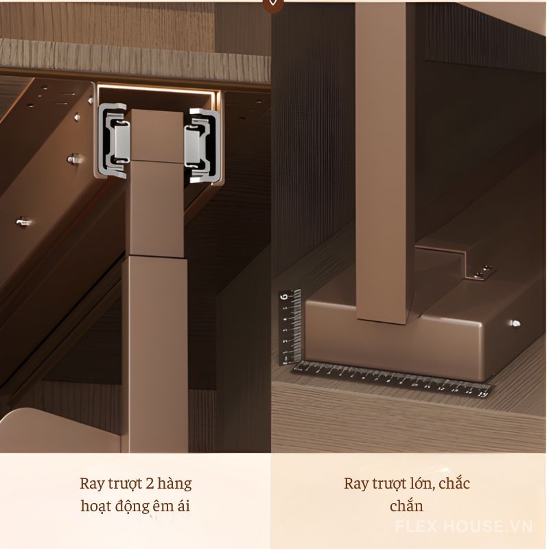 Giá để giày âm tủ gắn cánh điều chỉnh linh hoạt YHF2505