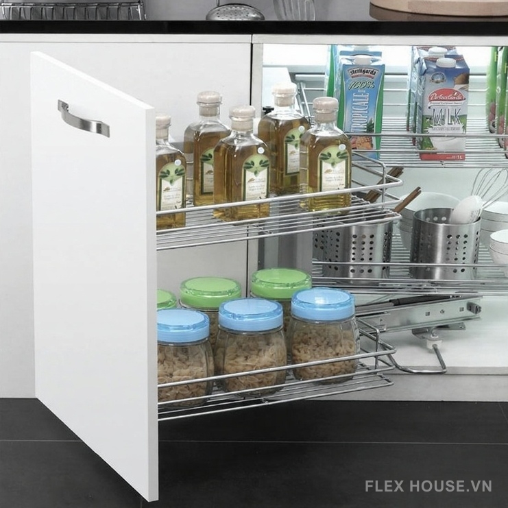 Giá liên hoàn nan inox 304 ray giảm chấn Eurogold ELD101R Giá liên hoàn nan inox 304 ray giảm chấn Eurogold ELD101R 1