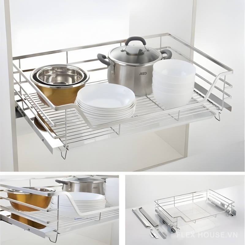 Giá xoong nồi inox 304 gắn cánh Eurogold EPD6290 2 Giá xoong nồi inox 304 gắn cánh Eurogold EPD6290