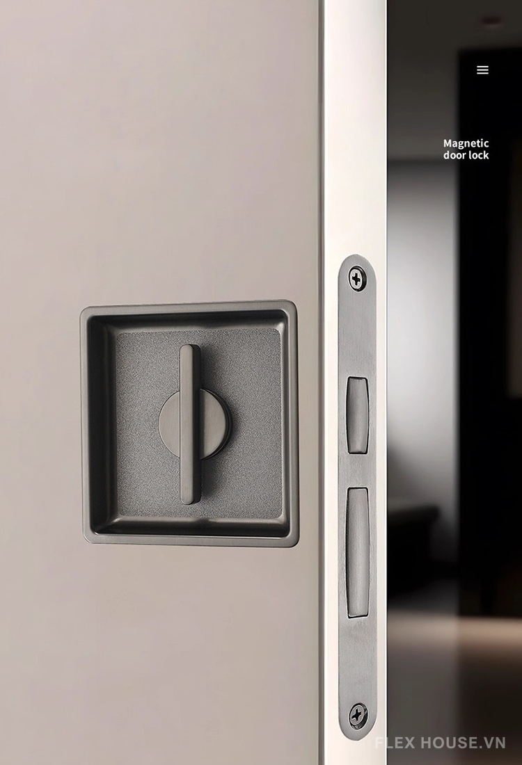 Khóa âm cửa trượt cửa lùa hai mặt hợp kim kẽm YJ4716 7