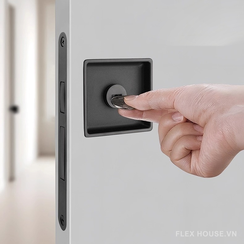 Khóa âm cửa trượt cửa lùa hai mặt hợp kim kẽm YJ4716 12