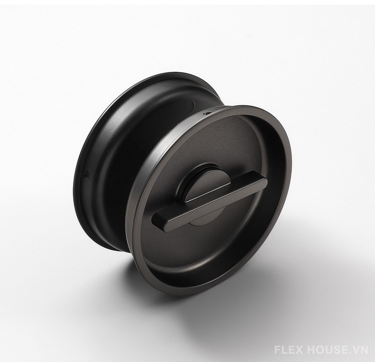 Khóa âm cửa trượt hình tròn hai mặt hợp kim kẽm YJ5493 12