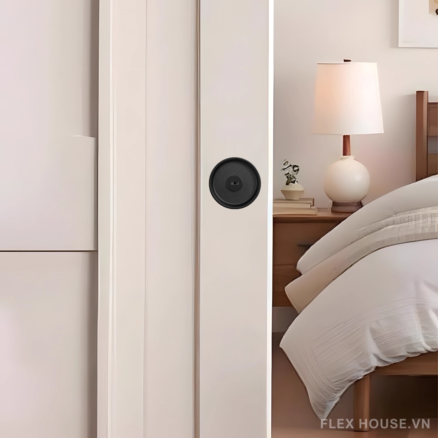 Khóa âm cửa trượt hình tròn hai mặt hợp kim kẽm YJ5493 11