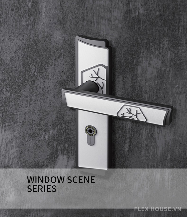 Khóa cửa tay gạt hợp kim nghệ thuật Á Đông TS879 8