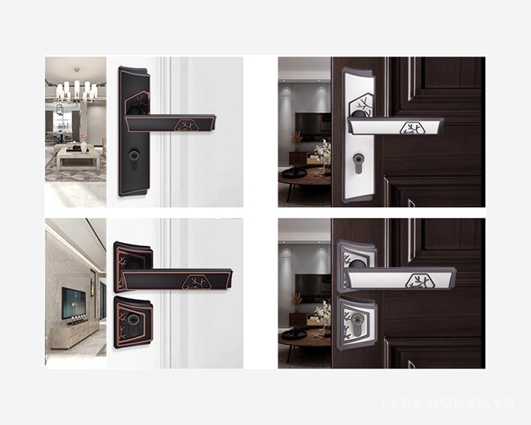 Khóa cửa tay gạt hợp kim nghệ thuật Á Đông TS879 7