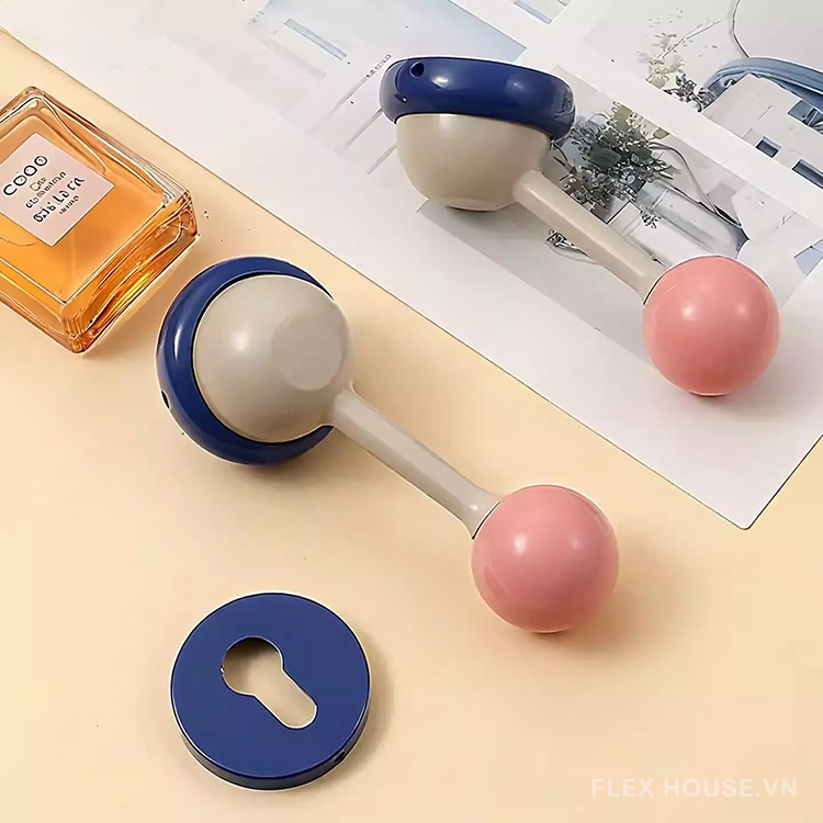 Khóa cửa tay gạt sắc màu decor phòng trẻ em YJ4186 10