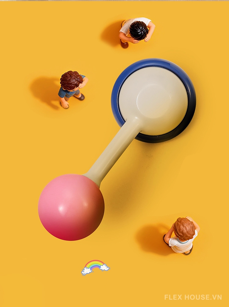 Khóa cửa tay gạt sắc màu decor phòng trẻ em YJ4186 9