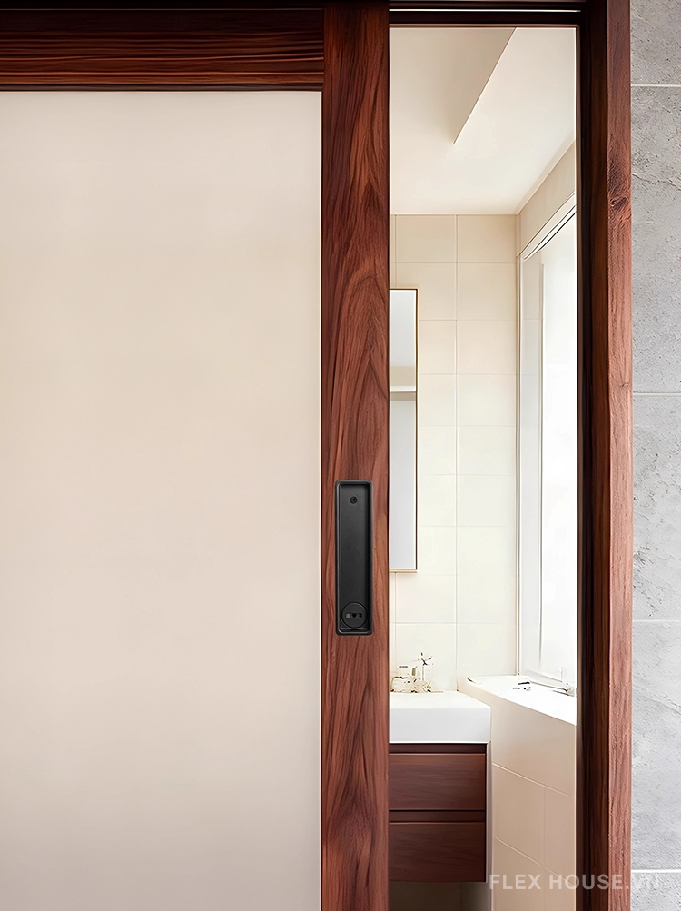 Khóa trượt cửa lùa hai mặt hợp kim kẽm hiện đại YJ035 8