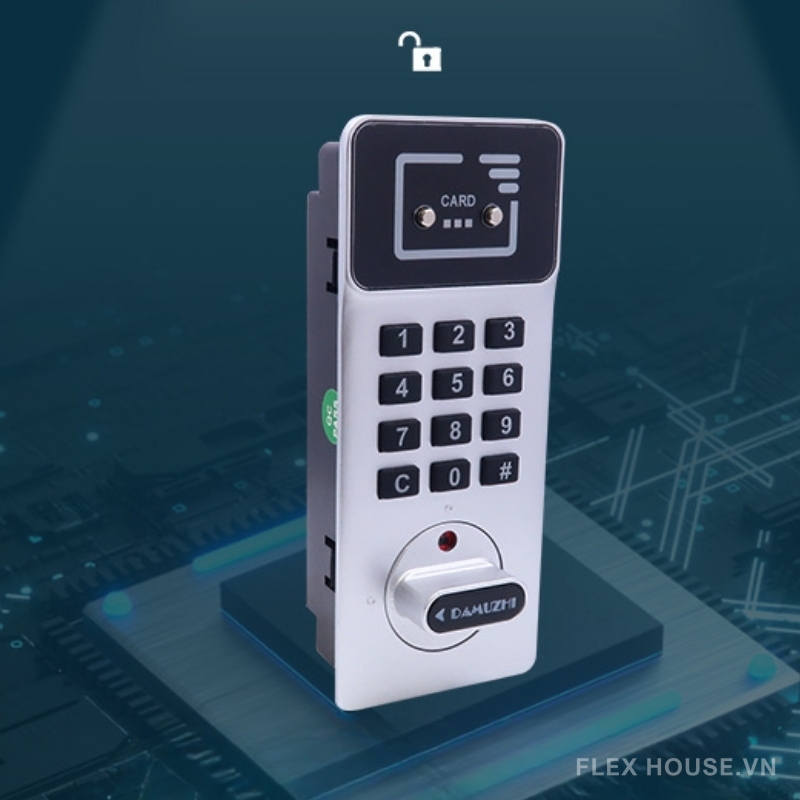 Khóa tủ điện tử mã số và thẻ từ DN-1882S-WMK 9