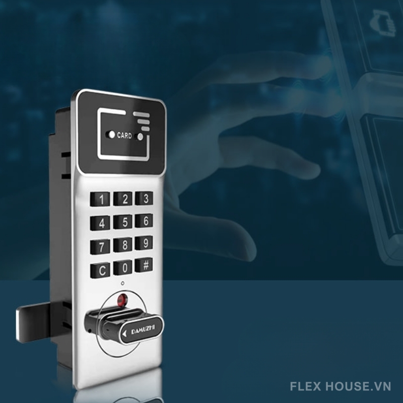 Khóa tủ điện tử mã số và thẻ từ DN-1882S-WMK 8