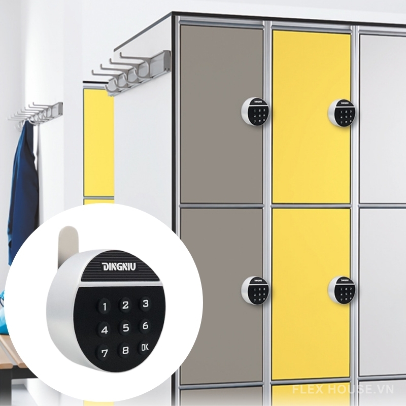 Khóa tủ ngăn kéo mật mã loại núm tròn DN-1889WM Khóa tủ ngăn kéo mật mã loại núm tròn DN-1889WM