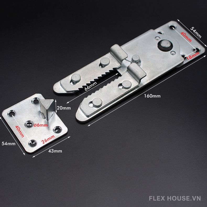 Khớp răng cưa kim loại kết nối modul sofa KY821 11